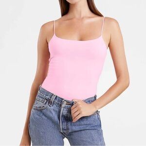 Women's Pink Spaghetti Strap bodysuit